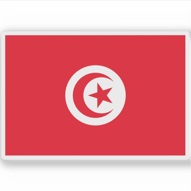 Adesivo Bandeira da República da Tunísia (Frente)