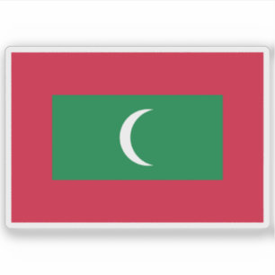 Adesivo Bandeira da República das Maldivas
