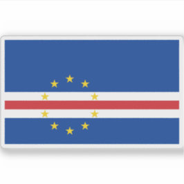 Adesivo Bandeira da República de Cabo Verde (Cabo Verde)