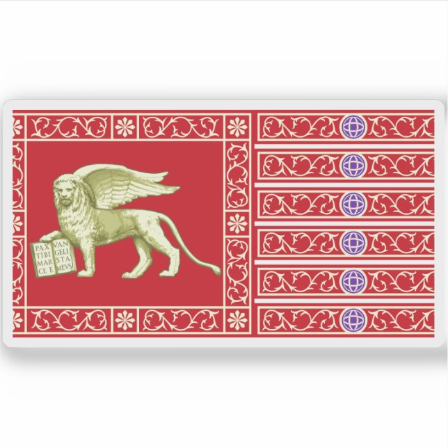 Adesivo Bandeira da República de Veneza (La Serenissima) (Frente)