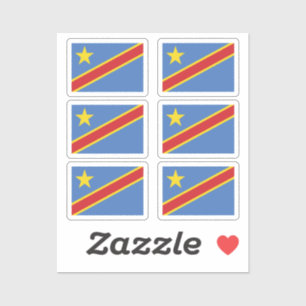 Adesivo Bandeira da República Democrática do Congo Conjunt