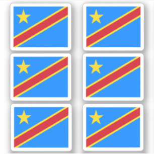 Adesivo Bandeira da República Democrática do Congo - um ad