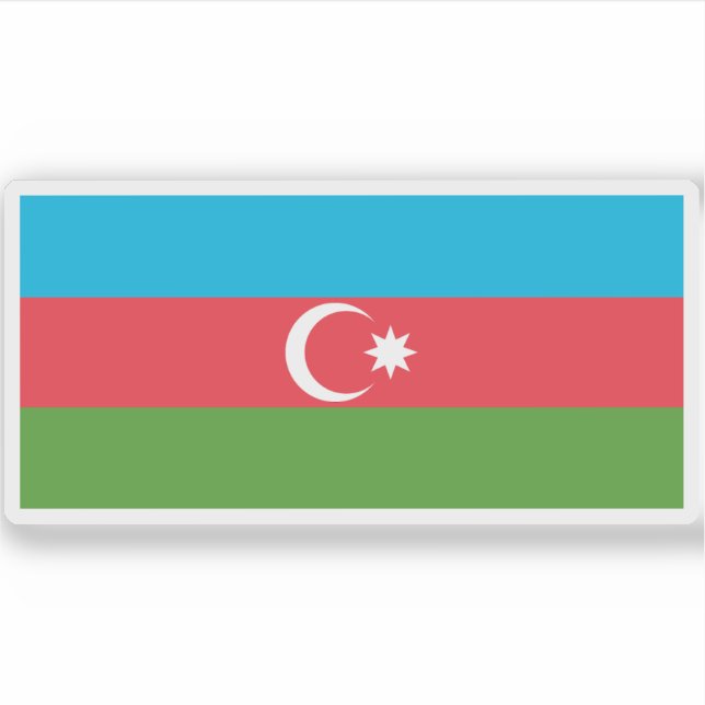 Adesivo Bandeira da República do Azerbaijão (Frente)