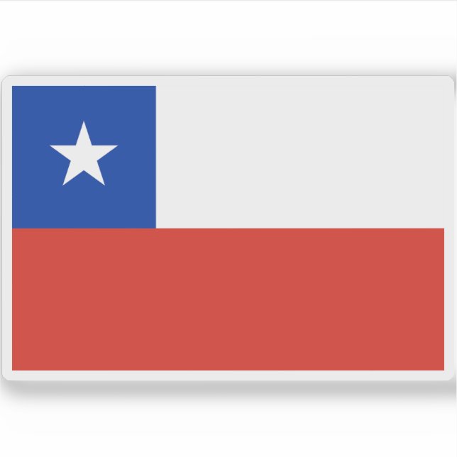 Adesivo Bandeira da República do Chile (Frente)