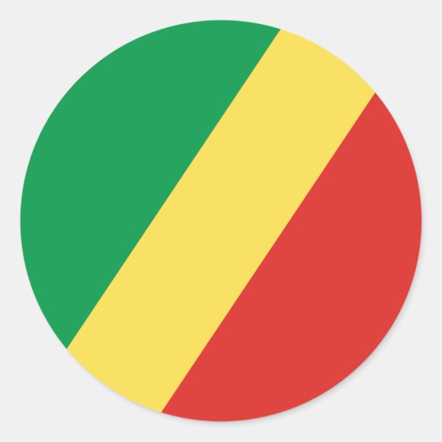 Adesivo Bandeira da República do Congo (Frente)