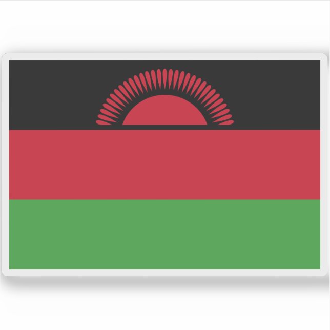 Adesivo Bandeira da República do Malawi (Frente)