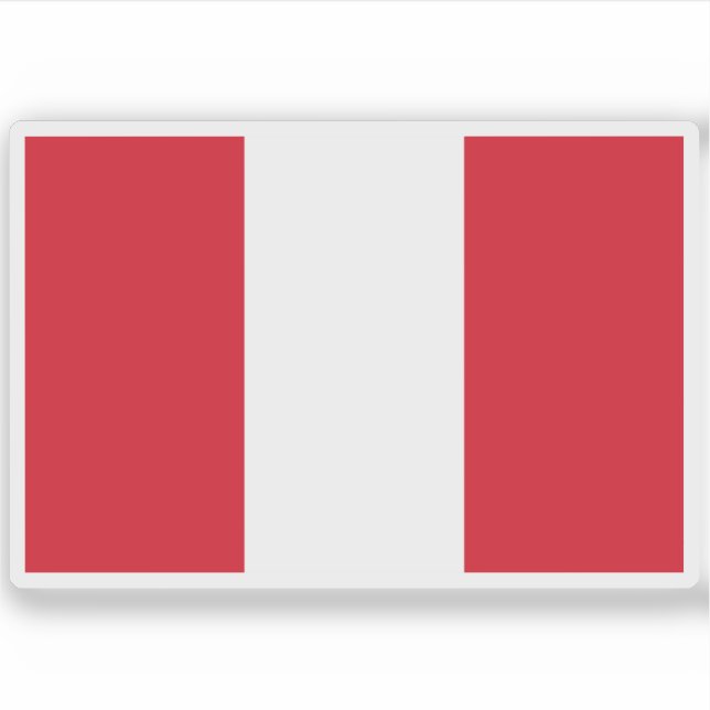 Adesivo Bandeira da República do Peru (Frente)