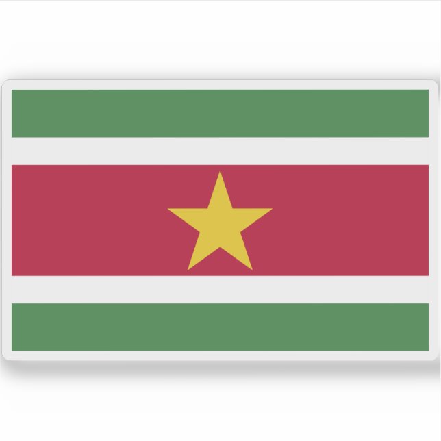 Adesivo Bandeira da República do Suriname (Frente)