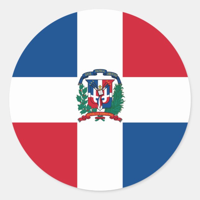 Adesivo Bandeira da República Dominicana (Frente)