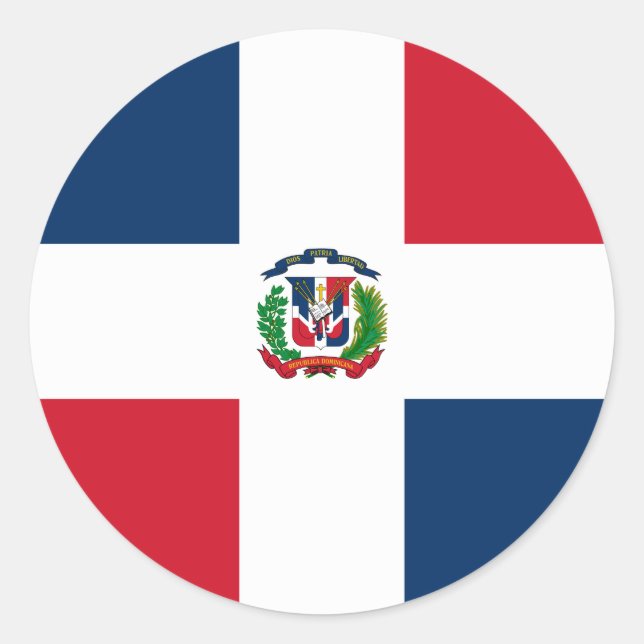 Adesivo Bandeira da República Dominicana (Frente)