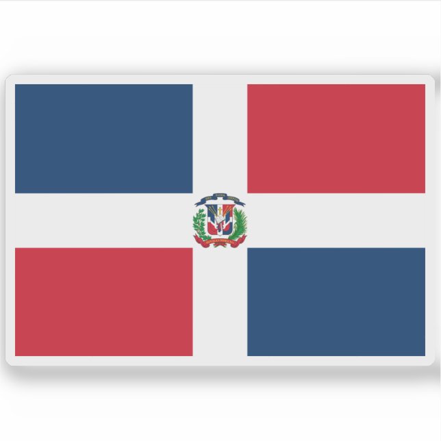 Adesivo Bandeira da República Dominicana (Frente)