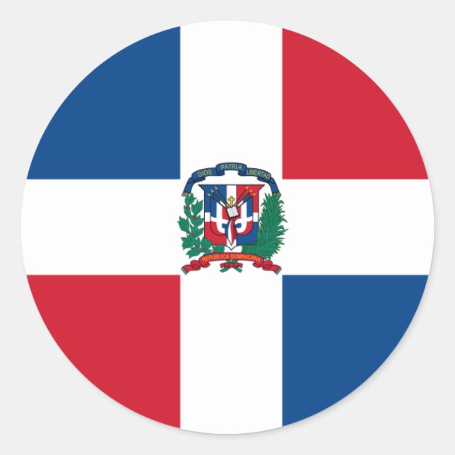 Adesivo Bandeira da República Dominicana (Frente)