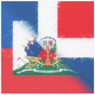 Adesivo Bandeira da República Dominicana do Haiti   Hispa