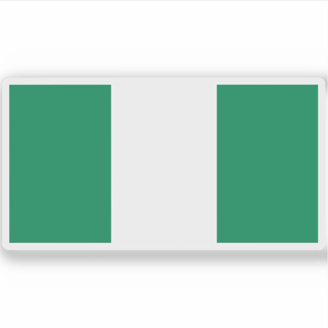Adesivo Bandeira da República Federal da Nigéria (Frente)