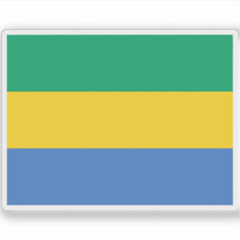 Adesivo Bandeira da República Gabonesa (Gabão)