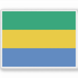 Adesivo Bandeira da República Gabonesa (Gabão)