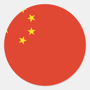 Adesivo Bandeira da República Pessoas da China