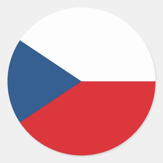 Adesivo Bandeira da República Tcheca (Frente)