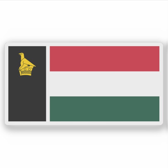 Adesivo Bandeira da Rodésia do Zimbabué (Frente)