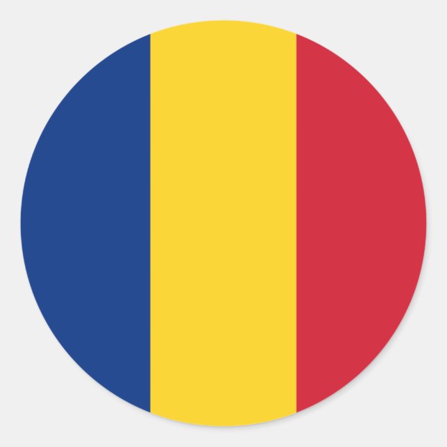 Adesivo Bandeira da Romênia (Frente)