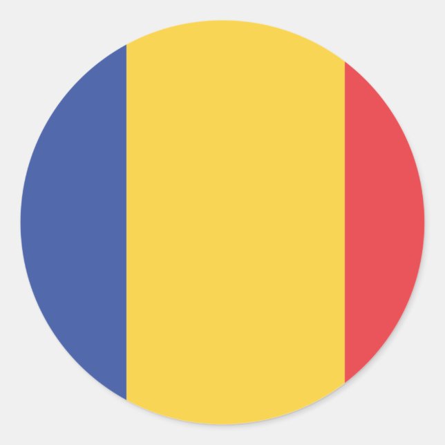 Adesivo Bandeira da Romênia, bandeira romena (Frente)