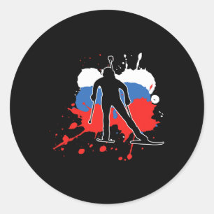 Adesivo Bandeira da Rússia Biathlonista - Biatlo Russo