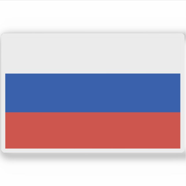 Adesivo Bandeira da Rússia (Federação Russa) (Frente)