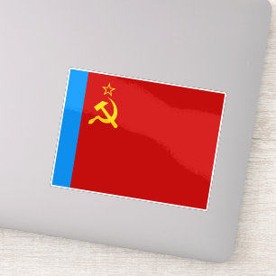 Adesivo Bandeira da Rússia Soviética, URSS, CCCP, Comunism