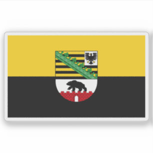 Adesivo Bandeira da Saxónia-Anhalt (Sachsen-Anhalt), Alema