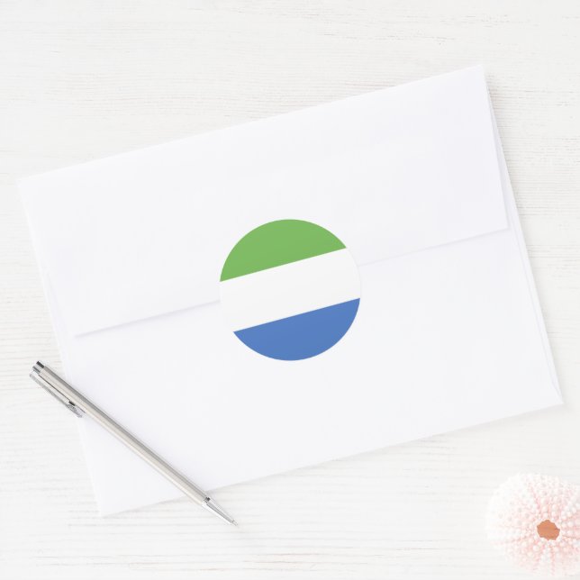Adesivo bandeira da Serra Leoa (Envelope)