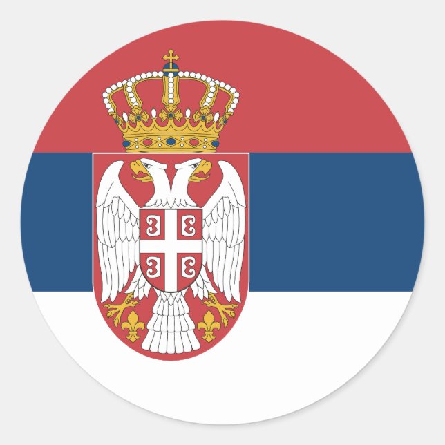 Adesivo Bandeira da Sérvia (Frente)