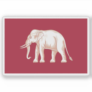 Adesivo Bandeira da Tailândia (Sião, 1843-1916)