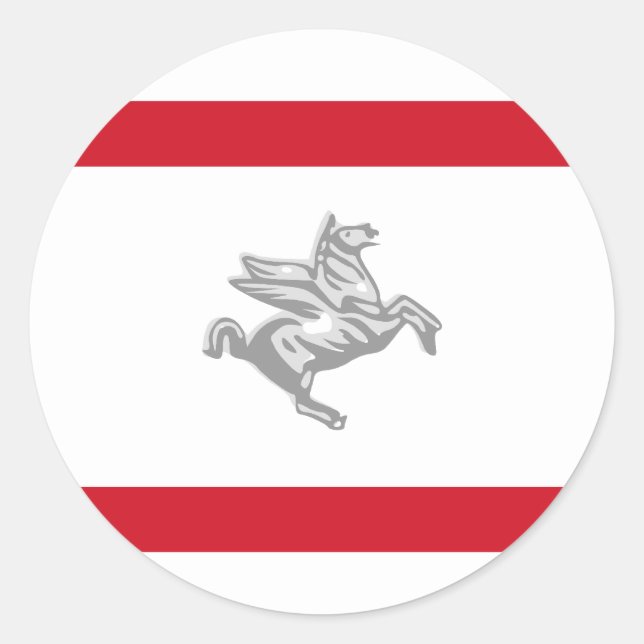 Adesivo Bandeira da Toscana, Itália (Frente)
