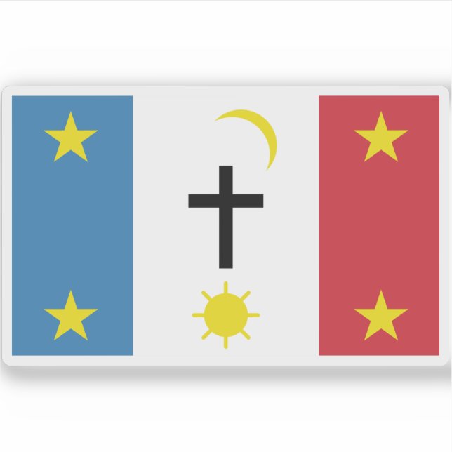 Adesivo Bandeira da tribo Pascua Yaqui de Arizonas (Frente)
