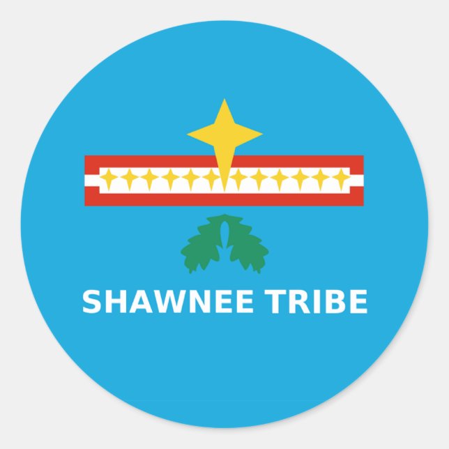 Adesivo Bandeira da Tribo Shawnee de Oklahoma (Frente)