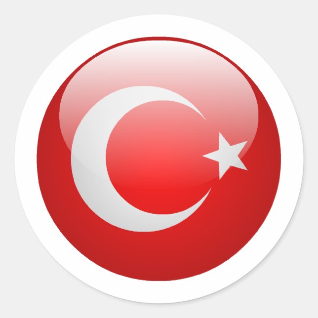 Adesivo Bandeira da Turquia (Frente)