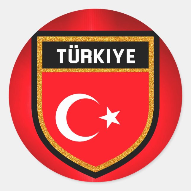 Adesivo Bandeira da Turquia (Frente)