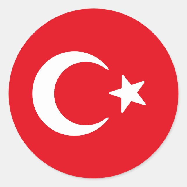 Adesivo Bandeira da Turquia (Frente)