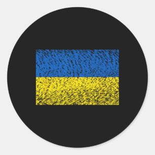 Adesivo Bandeira da Ucrânia Angustiada Azul Amarelo Patrió