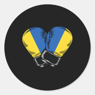 Adesivo Bandeira da Ucrânia Boxe Boxeador Bandeira Ucrania
