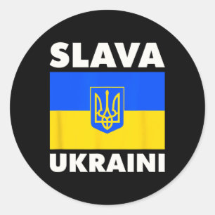 Adesivo Bandeira da Ucrânia Orgulho Slava Ukraini 2