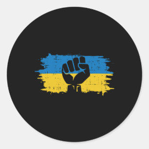 Adesivo Bandeira da Ucrânia Punho Resistência Ucraniana Pr