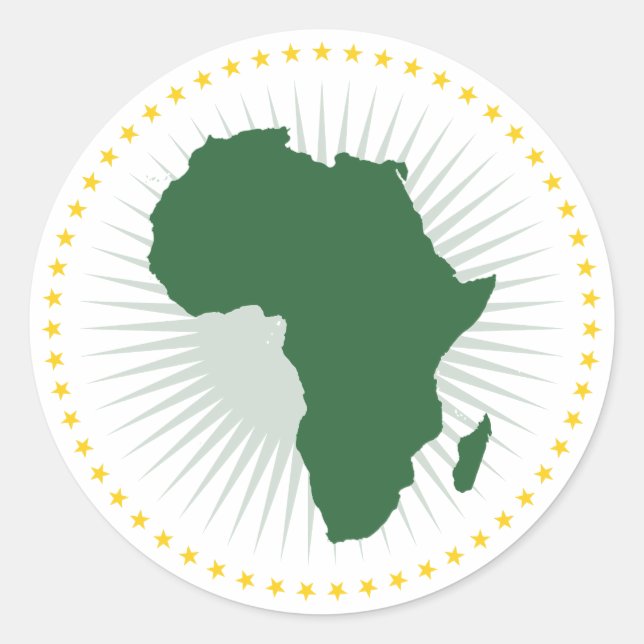 Adesivo Bandeira da União Africana (Frente)