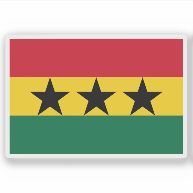 Adesivo Bandeira da União dos Estados africanos (Gana, Gui (Frente)