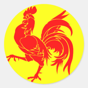 Adesivo Bandeira da Valônia (Bélgica) - Drapeau de la Wall