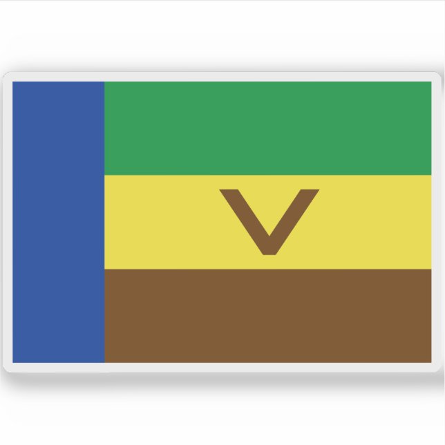 Adesivo Bandeira da venda (1973-1994), África (Frente)