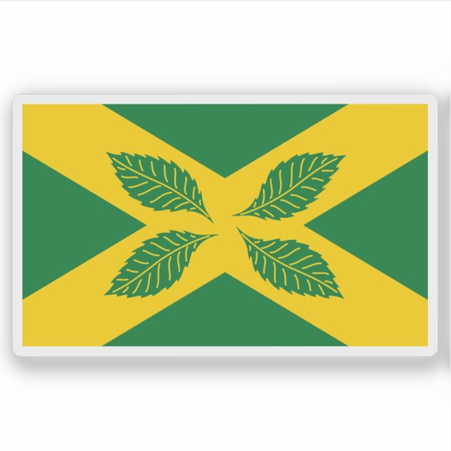 Adesivo Bandeira da vila de Four Elms, Inglaterra (Frente)