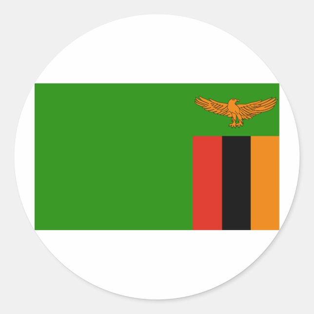 Adesivo Bandeira da Zâmbia (Frente)