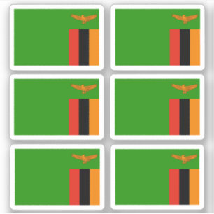 Adesivo Bandeira da Zâmbia - uma coleção