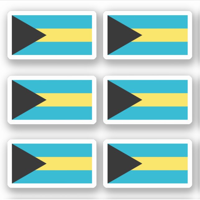 Adesivo Bandeira das Bahamas (Frente)